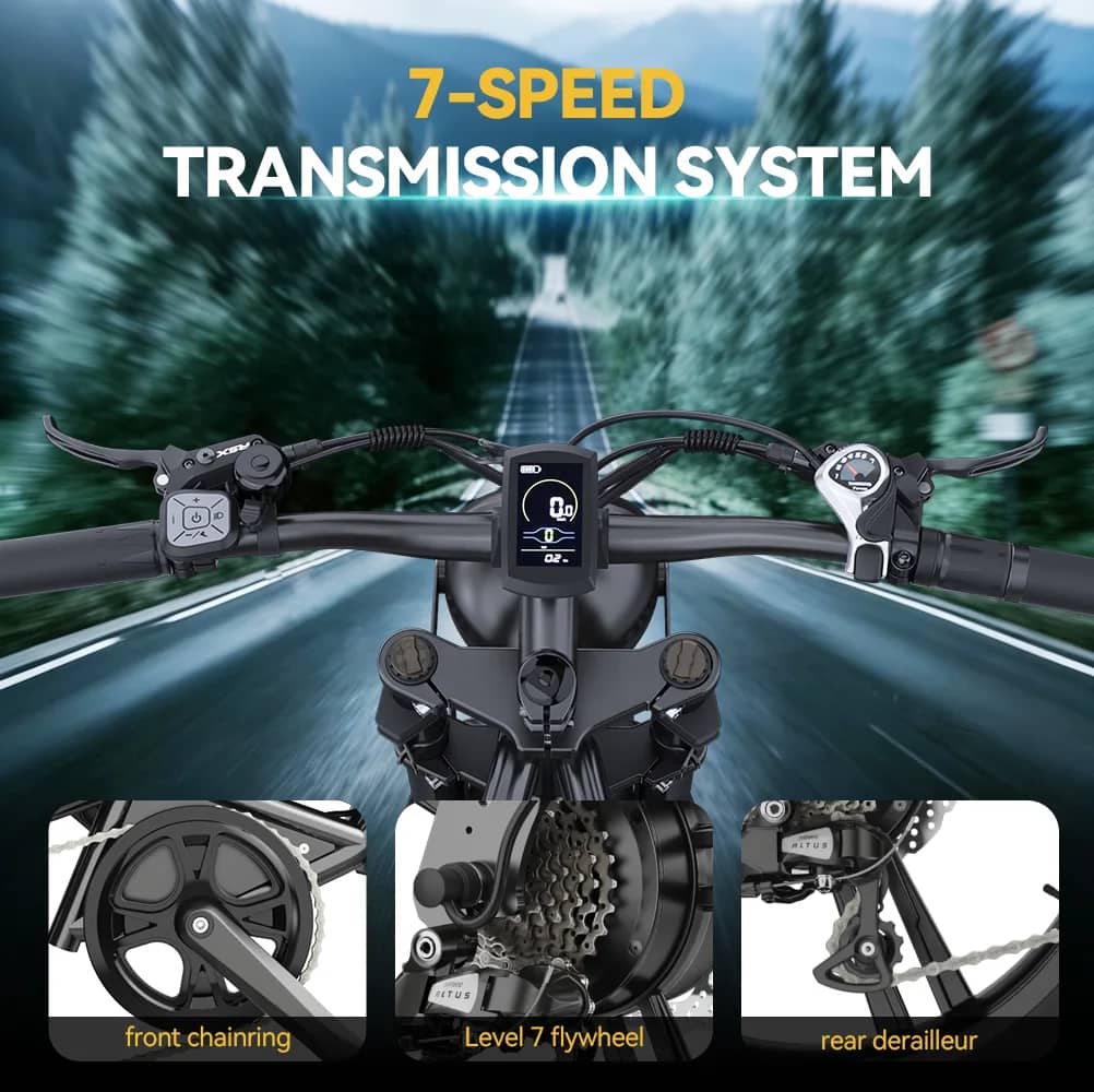 Hidoes B6 Fat-Tyre Electric Bike - 1200W selected product detail